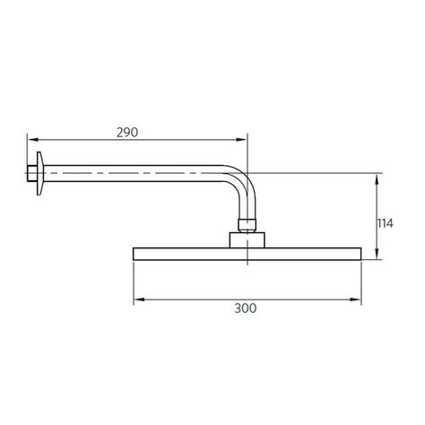 Plato Ducha Regadera Grifo Cromo 30 Cm + Brazo Stretto-1