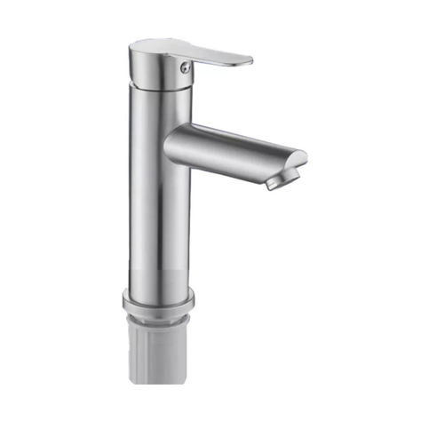 Llave Monomando Lavatorio Lavamanos Modern Plateado Cepillado-0