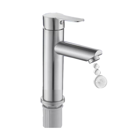 Llave Monomando Lavatorio Lavamanos Modern Plateado Cepillado-1