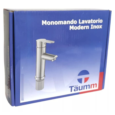Llave Monomando Lavatorio Lavamanos Modern Plateado Cepillado-7