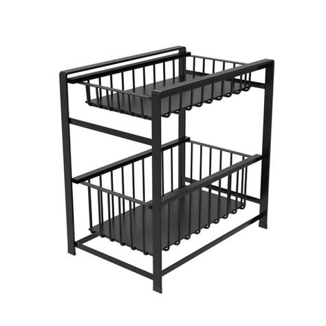 Oganizador Rack De Especias Cocina Multifuncional 2 Niveles-0