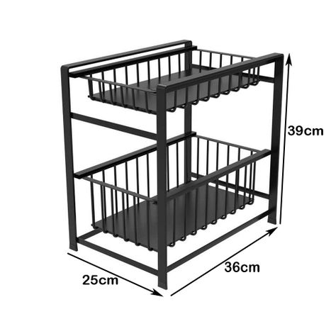Oganizador Rack De Especias Cocina Multifuncional 2 Niveles-1
