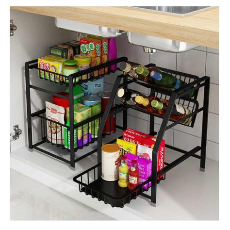 Oganizador Rack De Especias Cocina Multifuncional 2 Niveles-4
