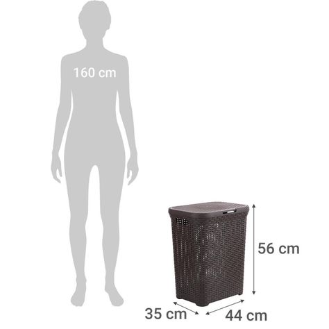 Cesto Canasto Para Ropa Ratan 60 Litros Con Tapa-3