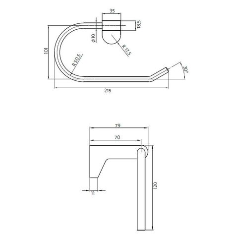 Gancho Percha Colgador Toallero Niquel Modelo Dessin-2