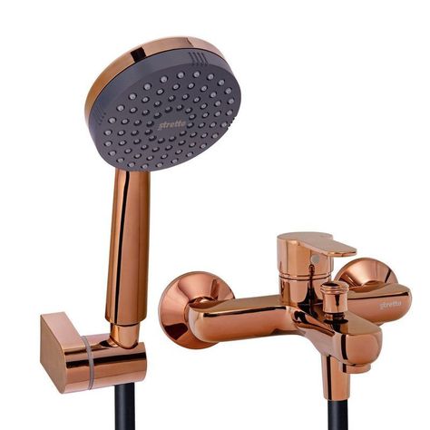 Monomando Llave Grifo Para Tina Ducha Modelo Arona Cobre-0