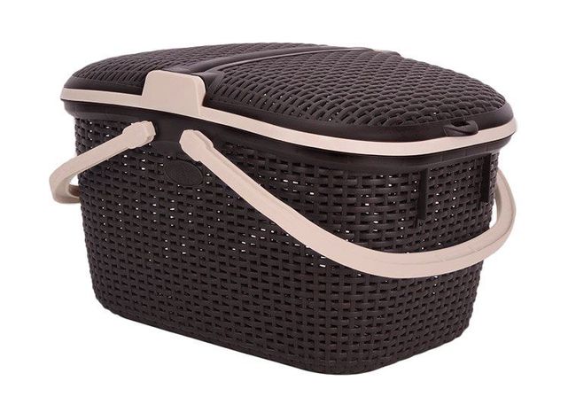 Canasta  Cesto Ratan Para Alimentos Picnic Camping-1