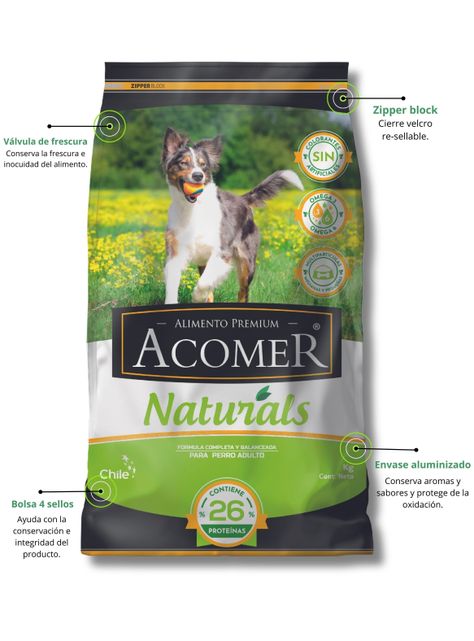 Alimento Acomer naturals perro Adulto 22kg-4