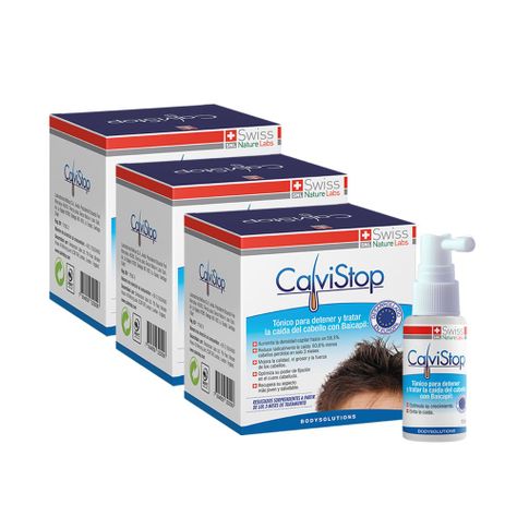 Calvistop - 3 Estuches con 4 frascos (3 meses)-1