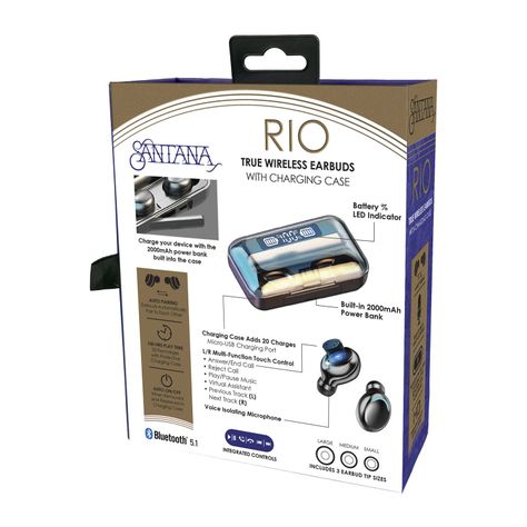 Auriculares Santana Rio set 2 auriculares con cargador-3