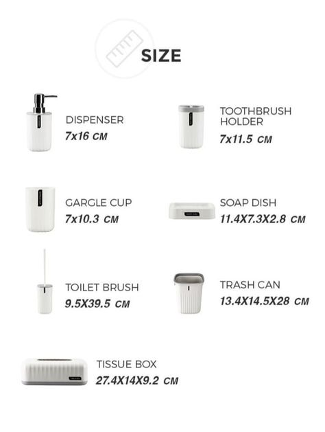 Set Juego De Baño 8 Piezas Accesorios Elegante -4