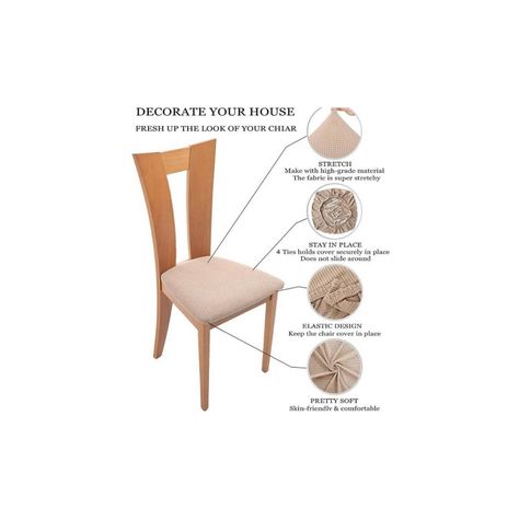 Set De 6 Funda De Asiento Para Silla De Comedor-1