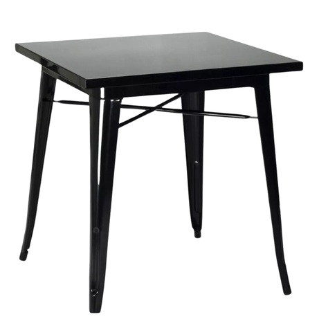 MESA COMEDOR CUADRADA METAL TOLIX NEGRA-0