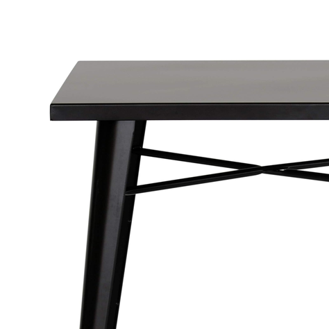 MESA COMEDOR CUADRADA METAL TOLIX NEGRA-2