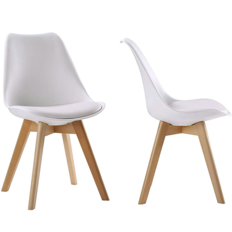 SET DE 2 SILLAS DE COMEDOR TULIP BLANCO MADERA-0
