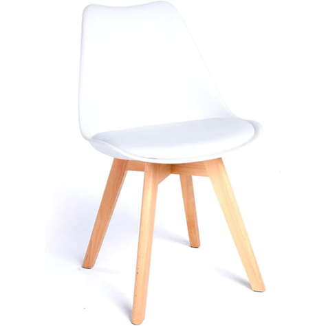 SET DE 2 SILLAS DE COMEDOR TULIP BLANCO MADERA-1