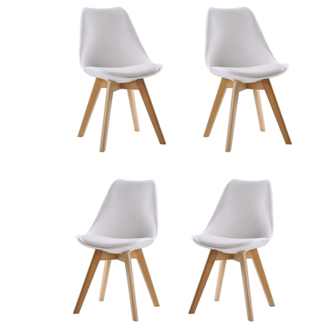 SET DE 2 SILLAS DE COMEDOR TULIP BLANCO MADERA-7