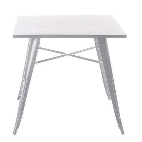 MESA COMEDOR CUADRADA METAL TOLIX 80x80 CM BLANCA-0