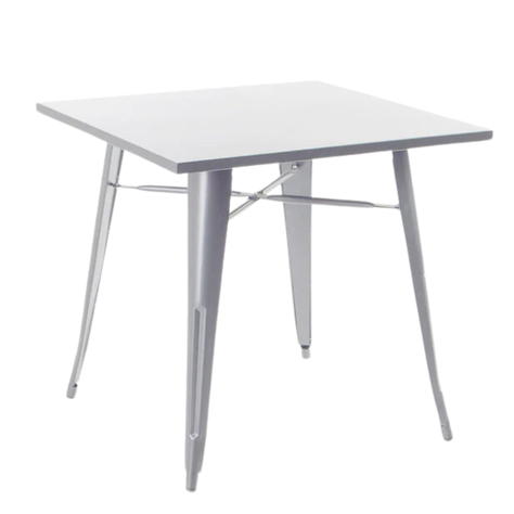MESA COMEDOR CUADRADA METAL TOLIX 80x80 CM BLANCA-3