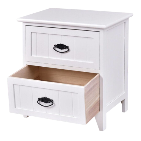 VELADOR DORMITORIO VERONA 2 CAJONES BLANCO-3