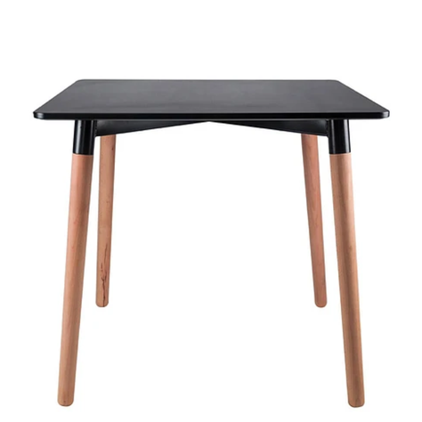 MESA COMEDOR CUADRADA MELAMINA EAMES 80x80 CM NEGRA-1