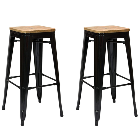 SET DE 2 PISOS DE BAR VERONA MADERA NEGRO-0