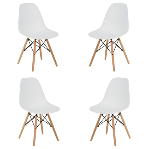 SET DE 4 SILLAS DE COMEDOR EAMES BLANCA-0
