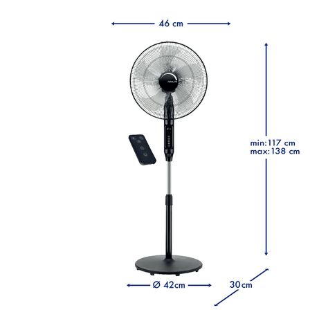 Ventilador Pedestal 16" V16p8r Black Airolite-3