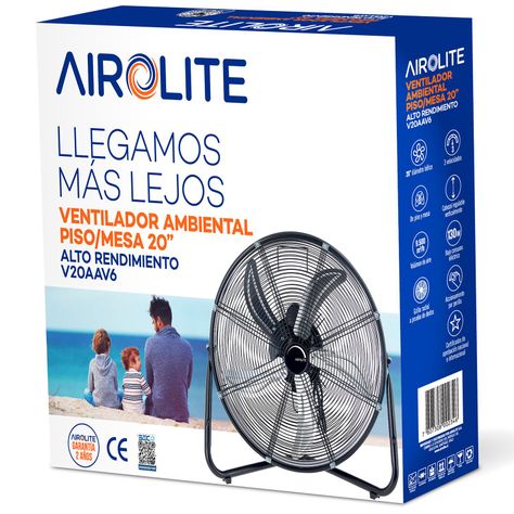 Ventilador Alto Rendimiento Piso/mesa 20  V20aav6 Airolite-9