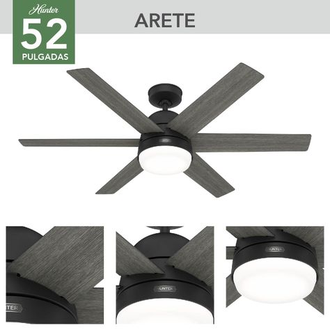 VENTILADOR DE TECHO ARETE MATTE BLACK 52-1