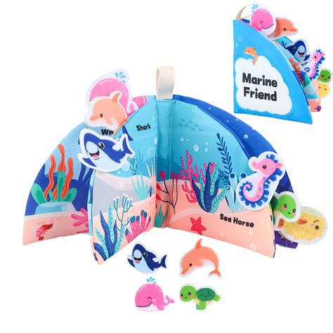 Set de 2 Libro Tela Bebé Educativo Sensorial Lavable Jhn-0