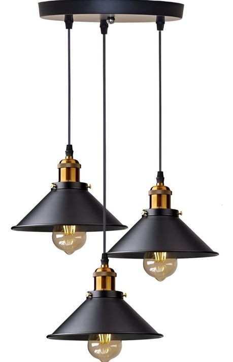 Lámpara Colgante Techo Industrial Ajustable 3 focos Jhn-0