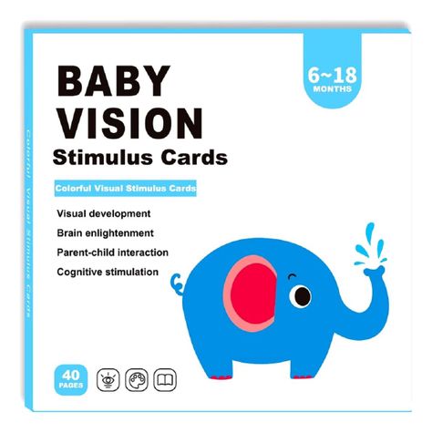 Set de 6 Tarjetas Estimulación Visual Bebé 6-18 Meses Jhn-3