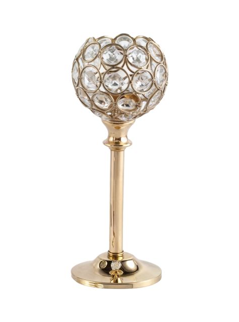 Candelabro Centro Mesa Cristal Soporte Elegante 22cm Jhn-0