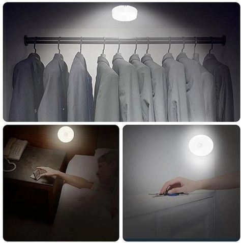 Aplique Lampara Circular Pared Sensor Luz LED Portatil Lau-4