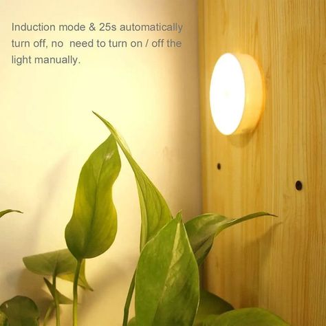 Aplique Lampara Circular Pared Sensor Luz LED Portatil Lau-6