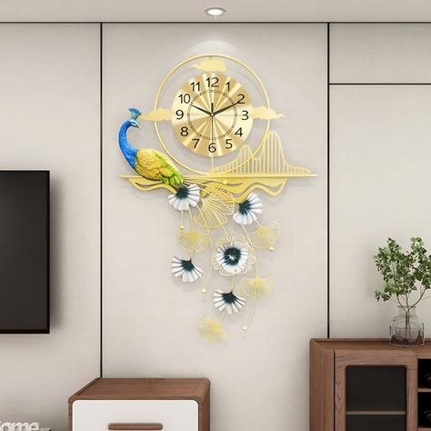 Reloj Pared Pavo Real Creativo Moderno Decorativo Jhn-3