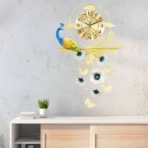 Reloj Pared Pavo Real Creativo Moderno Decorativo Jhn-5