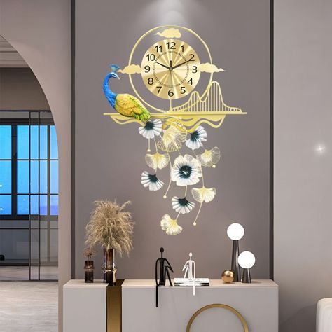 Reloj Pared Pavo Real Creativo Moderno Decorativo Jhn-6