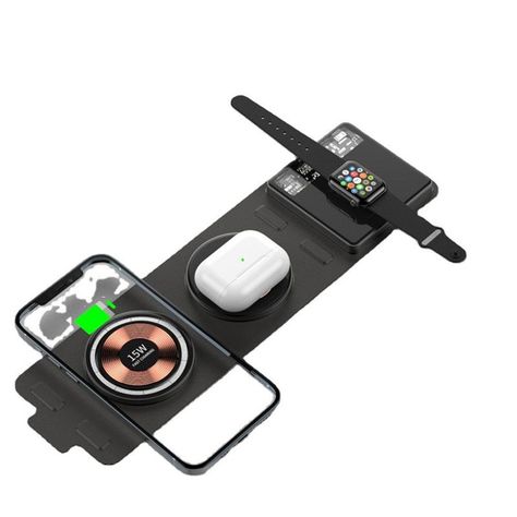 Cargador Plegable 3 en 1 Portatil Banda Inalambrico Lau-8