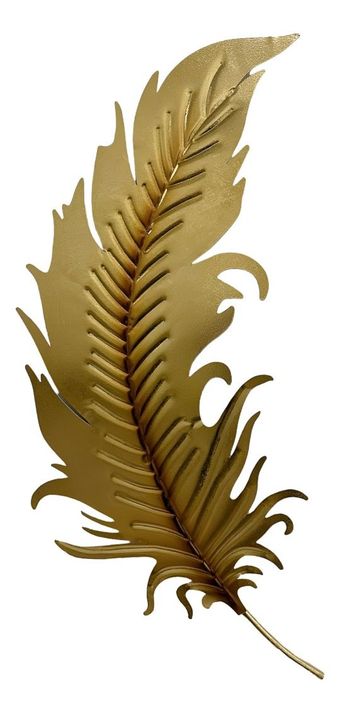 Decoración Creativa Pared Pluma Dorada Escultura Hogar Jhn-0