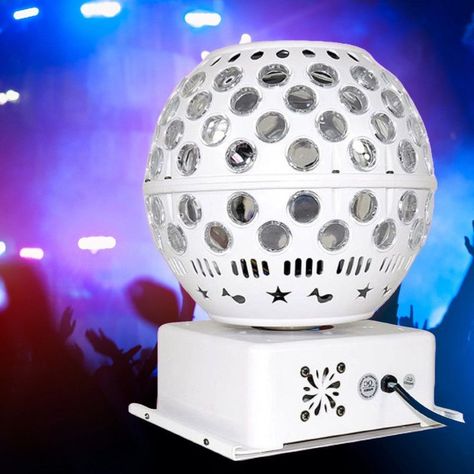 Bola Cristal Giratoria LED Sonido Estroboscópica Fiesta Lau-5