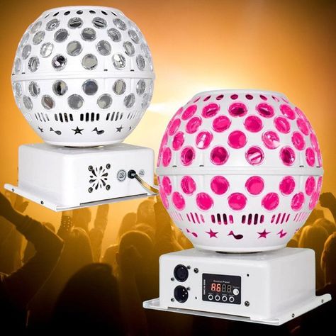 Bola Cristal Giratoria LED Sonido Estroboscópica Fiesta Lau-6