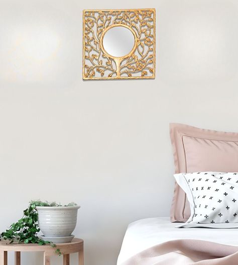 Espejo Pared Duradero Moderno Decoración Árbol Dorado Jhn-6