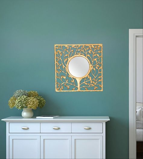 Espejo Pared Duradero Moderno Decoración Árbol Dorado Jhn-8
