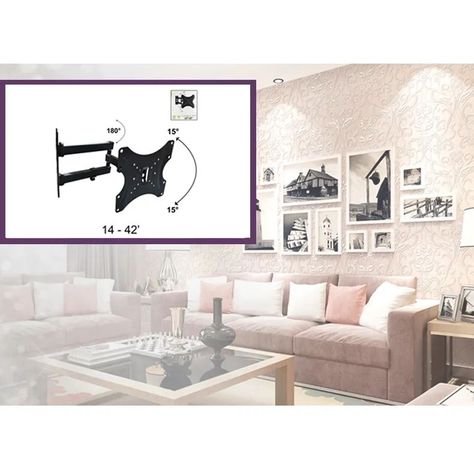 Soporte Tv Base Pared Giratoria Brazo Reclinable Rondon-5
