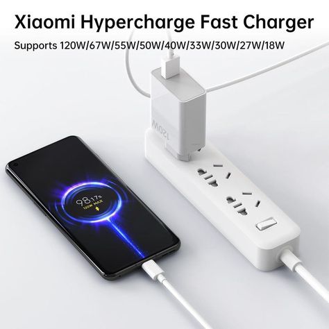 Cargador Completo 120W USB-A Blanco Carga Rapida Lau-6
