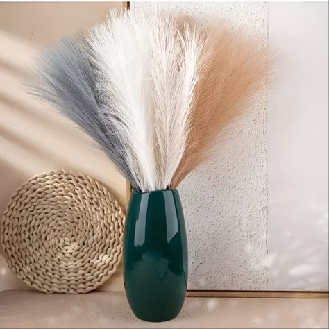 Set 2 Tallos Artificiales Decoración Esponjosa Bohemia Jhn-4