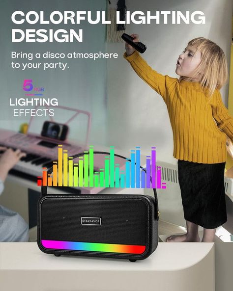 Parlante Inalambrico Arcoiris Bluetooth Lau -6