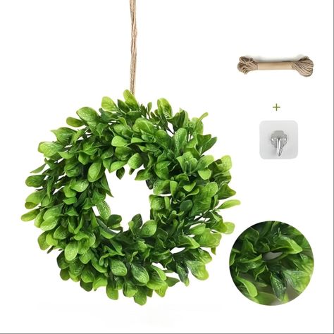 Set de 2 Corona Artificial Puerta Decorativa Eucalipto Jhn-1